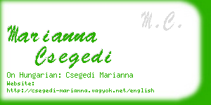 marianna csegedi business card